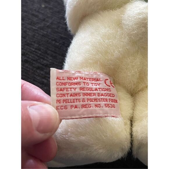 Straight from the Heart White Bear Hidden Flowers Plush Stuffed Animal 7" - Picture 10 of 10